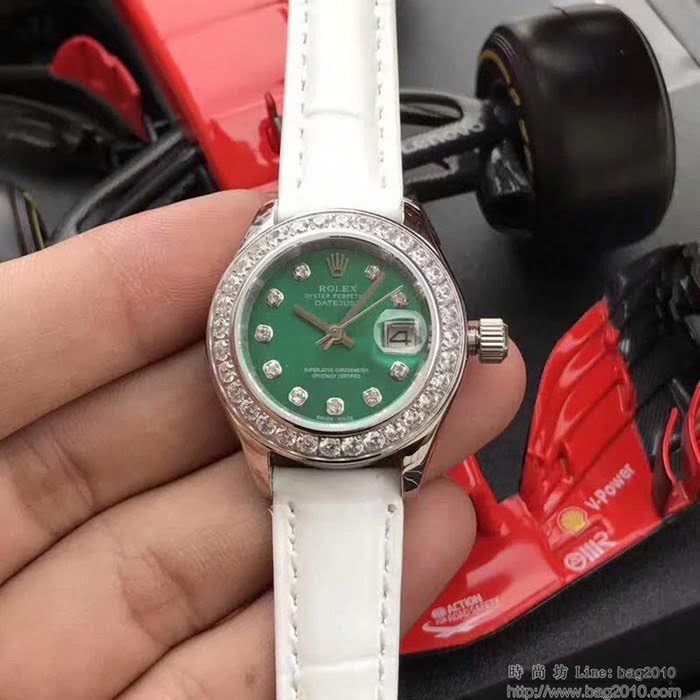 ROLEX勞力士 最新上市 Rolex淑女系列 珍珠貝母錶盤 環繞璀璨鑽石 進口6t51機芯 深度防水 女士腕表  wssb4502